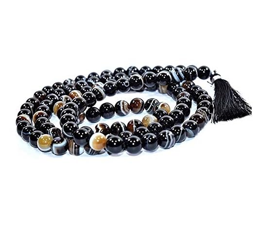 Divinity Crystals Sulemani Hakik Jaap Mala Collection for Men and Women - Natural Pure 8 mm Beads for Yoga Reiki Meditation Feng Shui Default Title